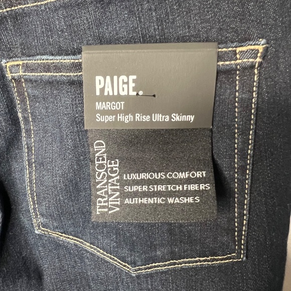 PAIGE Margot Super High Rise Ultra Skinny Jeans Women's Size 27 NWT - Picture 2 of 6